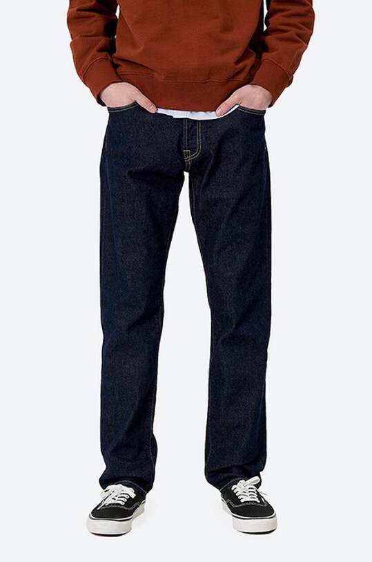 Джинси Carhartt WIP темно-синій I024898