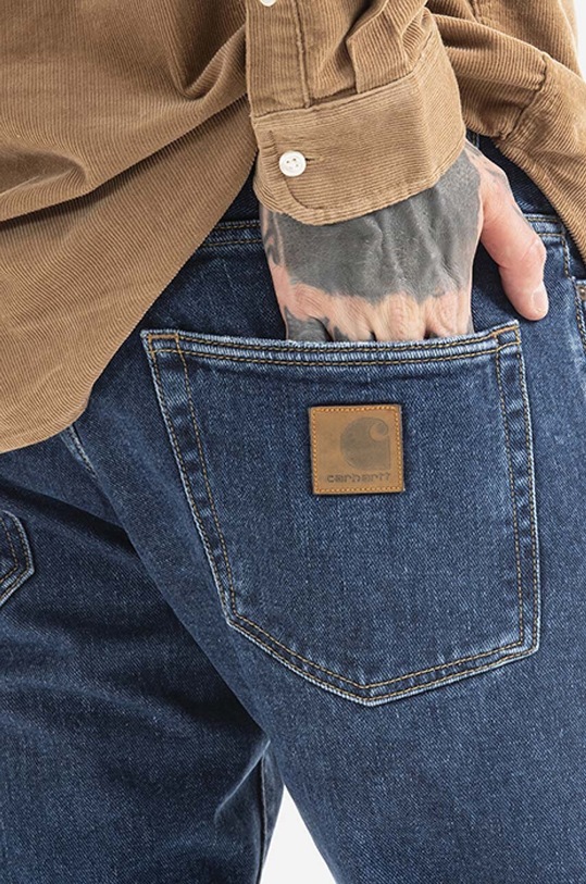 Бавовняні джинси Carhartt WIP темно-синій I029207.BLUE.ONE.W