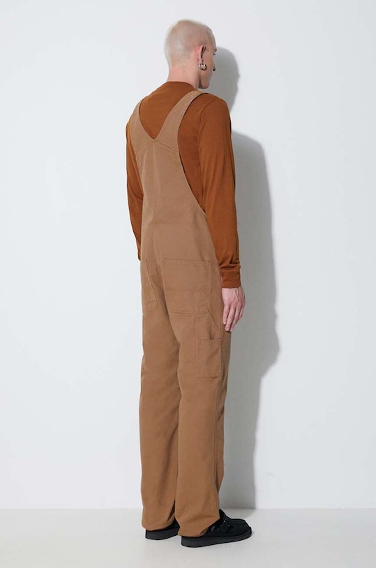 Carhartt WIP ogrodniczki jeansowe I026462.HZ02 brązowy AA00