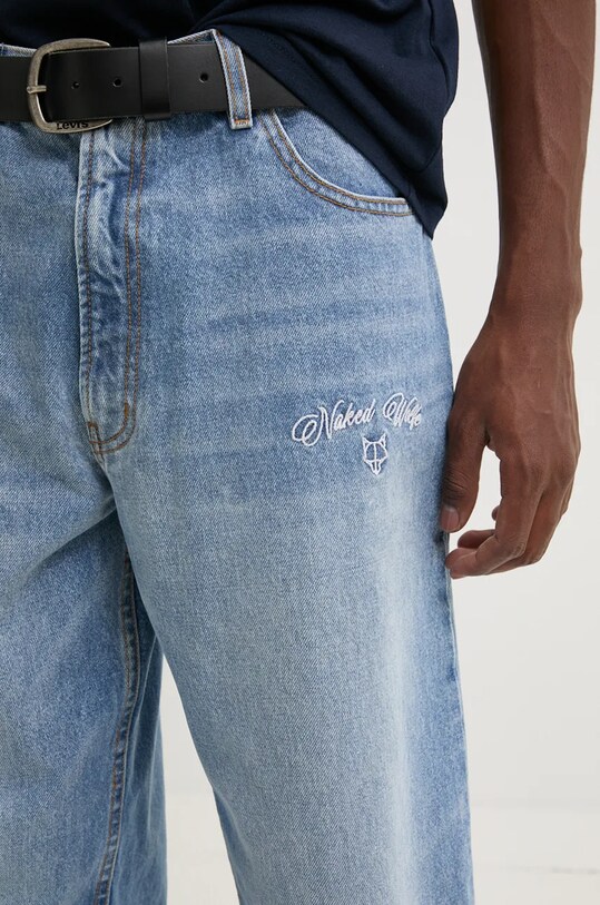 Naked Wolfe jeansi albastru signature.baggy.denim