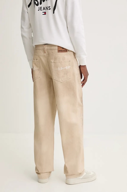 Îmbrăcăminte Naked Wolfe jeansi signature.baggy.denim bej