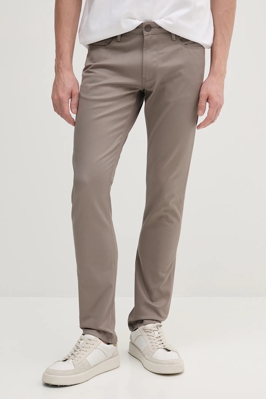 Emporio Armani spodnie z elastanem beżowy EM000121.AF14122.NOS