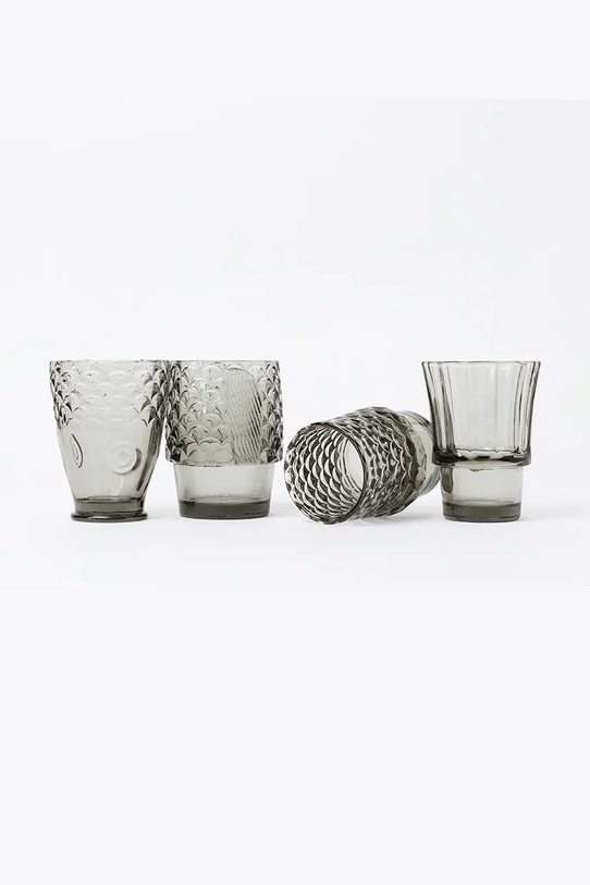 Sada skleniček DOIY Koifish Warm Grey 4-pack DYGLAKOWG šedá AA00