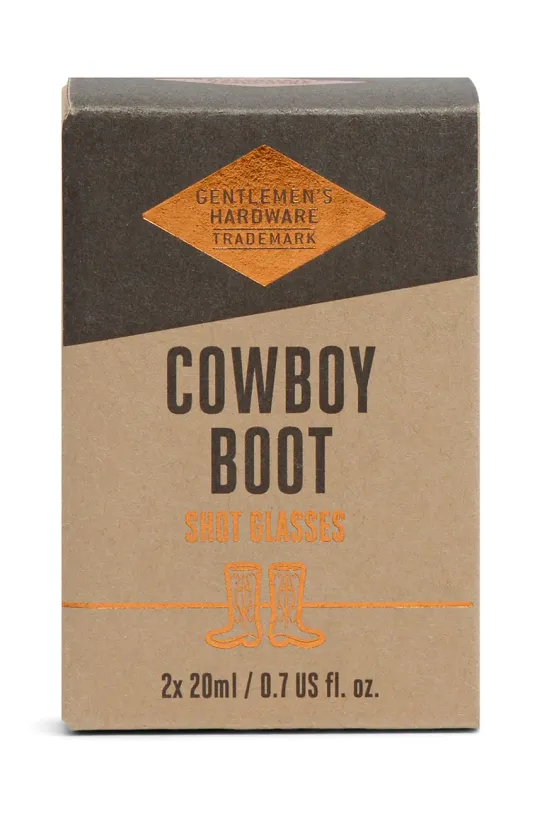 Kuchnia i bar Gentlemen's Hardware zestaw kieliszków Cowboy Boot Shot Glasses 20 ml 2-pack GEN838UK transparentny