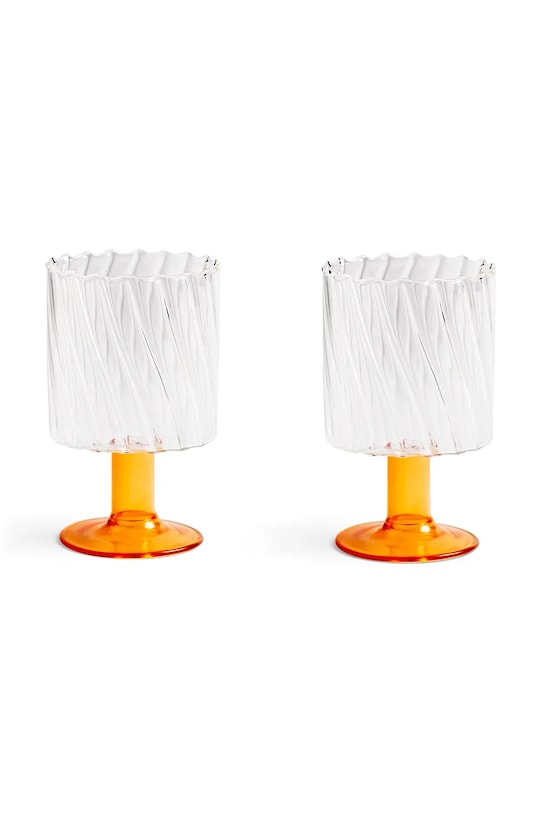 &k amsterdam set de pahare de vin twirl orange 2-pack portocaliu 347.03