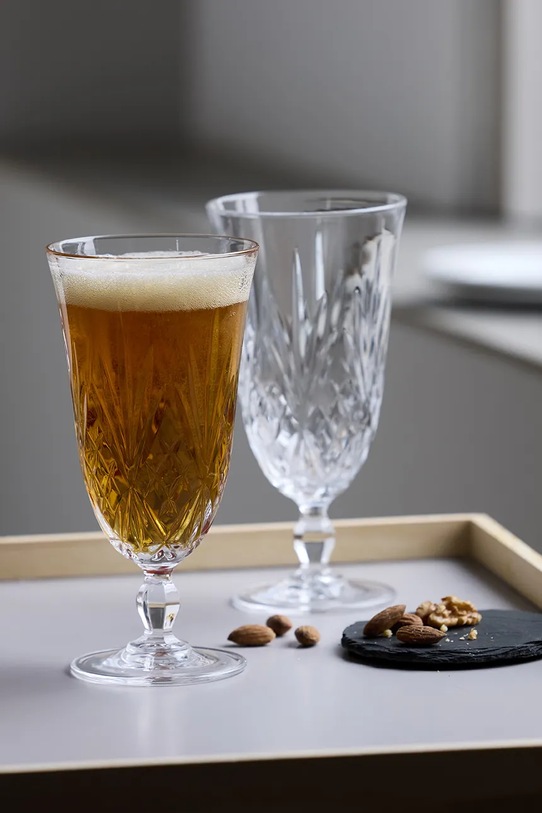 Vrč za pivo Lyngby Melodia 400 ml 4-pack transparentna 916094