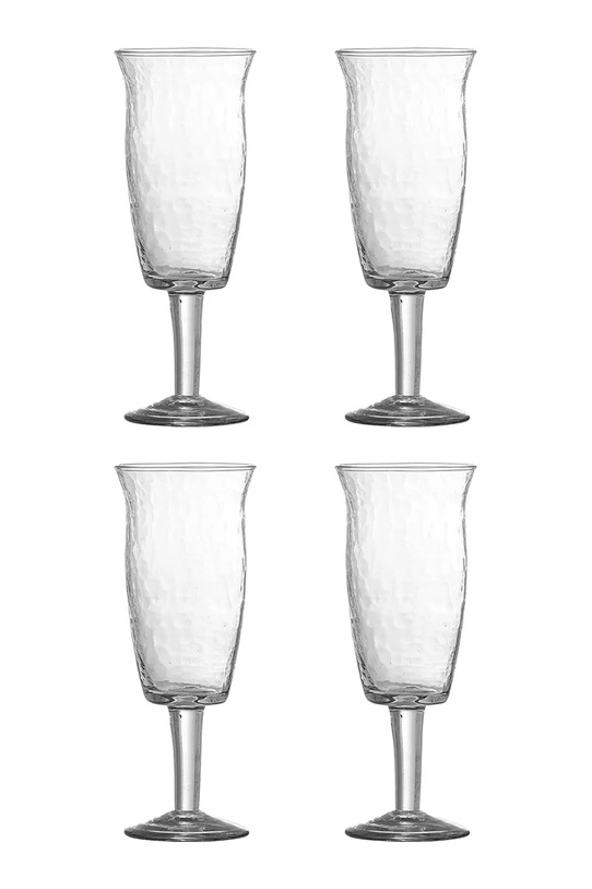 Bloomingville zestaw kieliszków do wina Asha 250 ml 4-pack transparentny 82068389