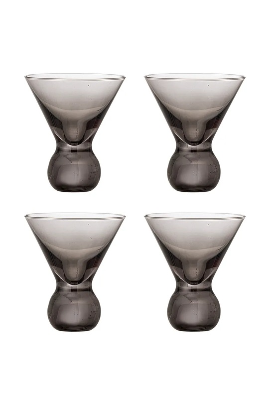Bloomingville zestaw kieliszków do kaktajli Corliss 165 ml 4-pack szary 82072450