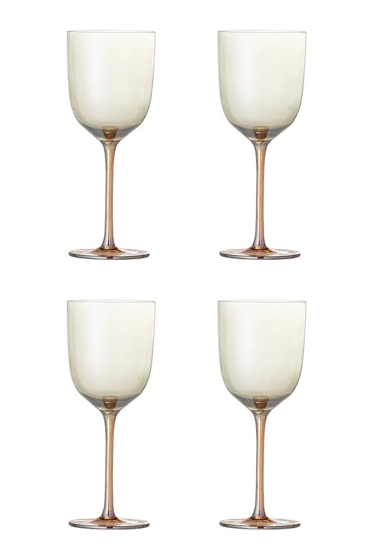 Bloomingville zestaw kieliszków do wina Aston 350 ml 4-pack brązowy 82072596