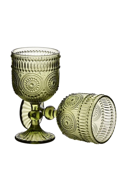 Σετ ποτηριών κρασιού home & lifestyle Elise 330 ml HTIA0268 πράσινο AA00