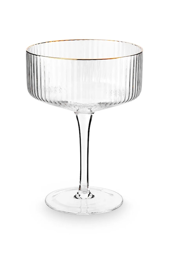 Ποτήρι σαμπάνιας vtwonen Gold Rim 300 ml 4-pack διαφανή 52133002