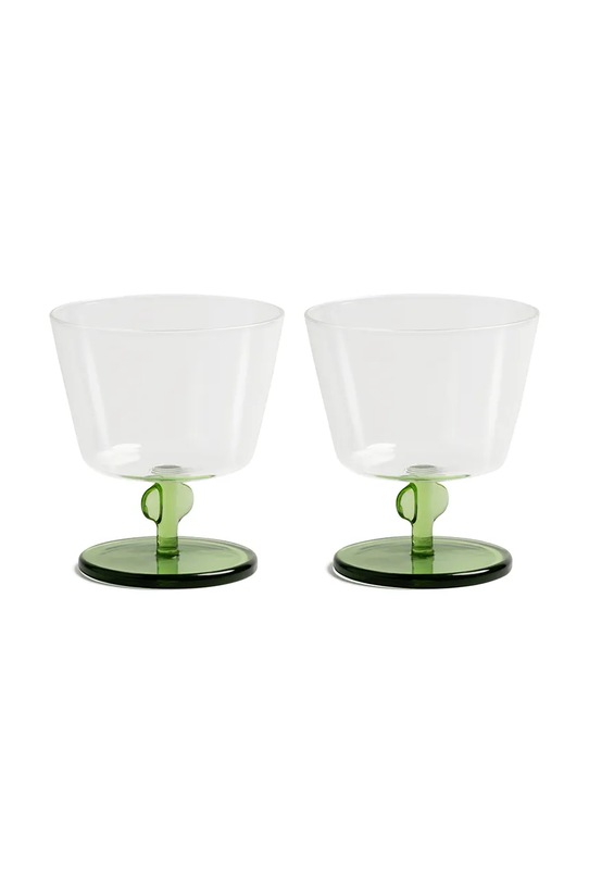 &k amsterdam zestaw kieliszków petal 200 ml 2-pack zielony 360.02
