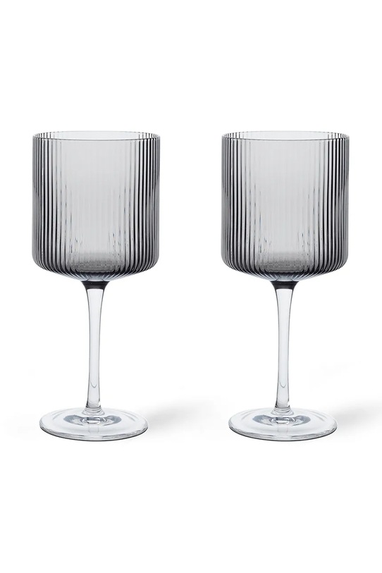 ferm LIVING zestaw kieliszków do wina 325 ml 2-pack czarny 1104270092