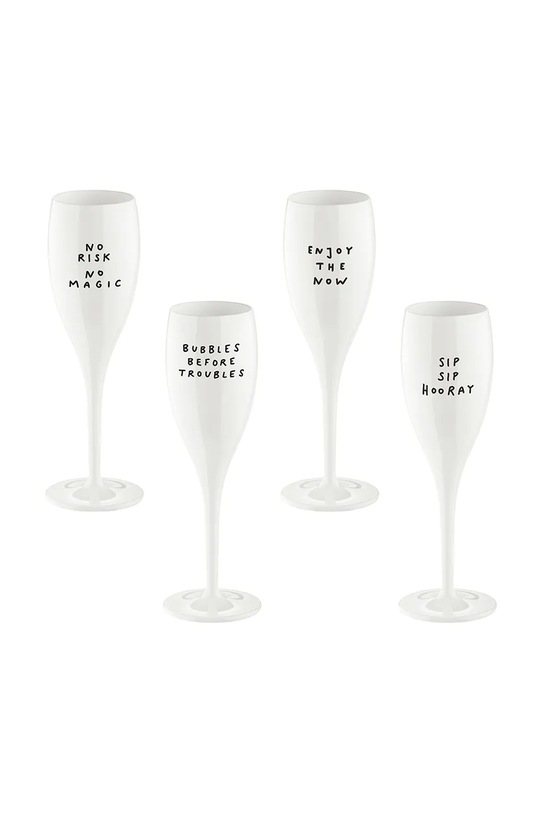 Koziol sada pohárikov na šampanské z plastu 100 ml biela 6299525