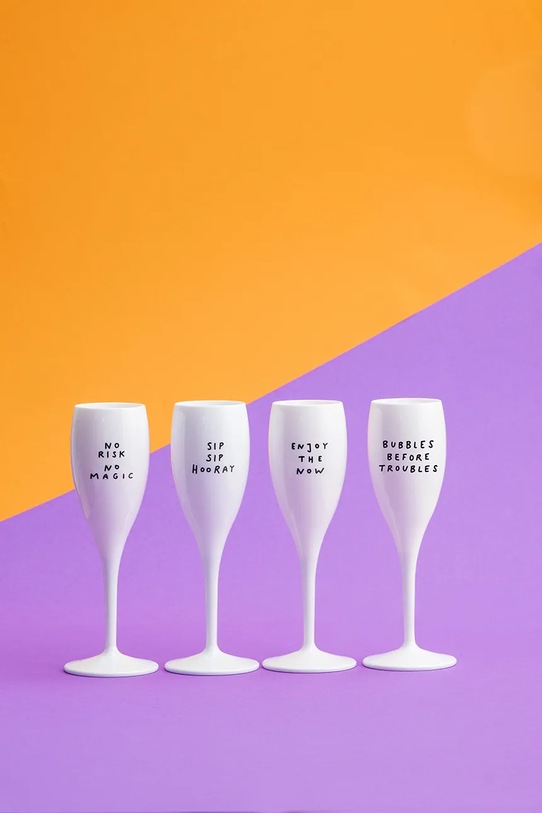 Koziol sada pohárikov na šampanské z plastu 100 ml 6299525 biela AA00