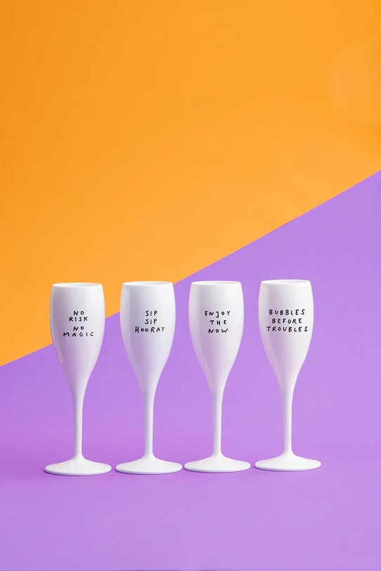 Koziol sada pohárikov na šampanské z plastu 100 ml 6299525 biela AA00