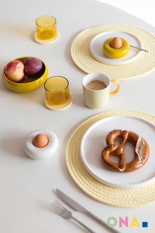 ONA zestaw szklanek ze szkła 290 ml żółty 707316