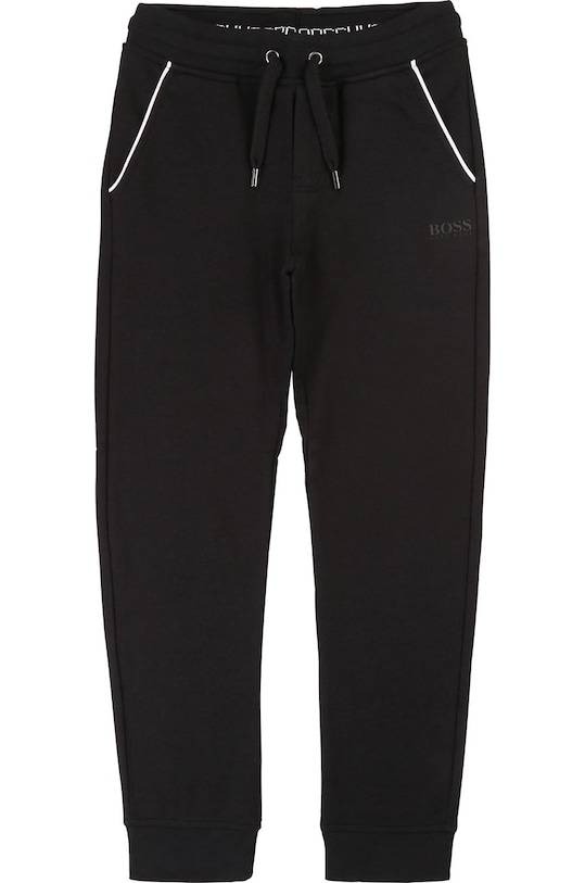 Boss - Pantaloni copii 104-110 cm tricotaj negru J24P02