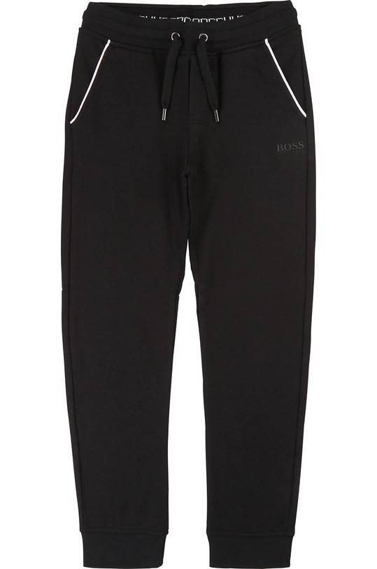 Boss - Pantaloni copii 116-152 cm tricotaj negru J24P02.116.152