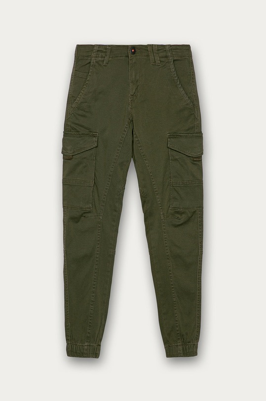 Jack & Jones - Dětské kalhoty 128-176 cm s elastanem zelená 12151639