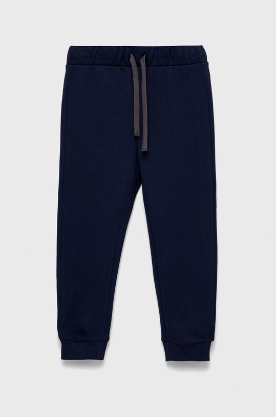 Дитячі бавовняні штани United Colors of Benetton меланж темно-синій 3J70GF010.P.NOS