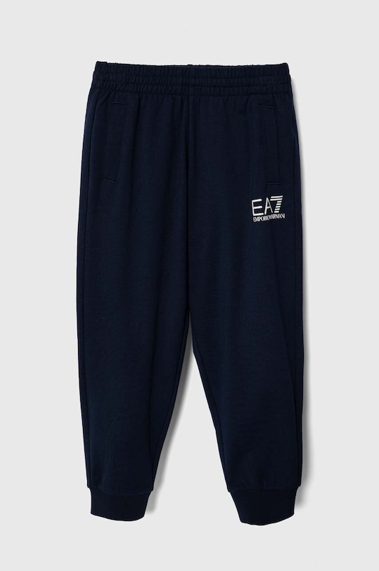 Dětské bavlněné tepláky EA7 Emporio Armani potisk námořnická modř 8NBP51.BJ05Z