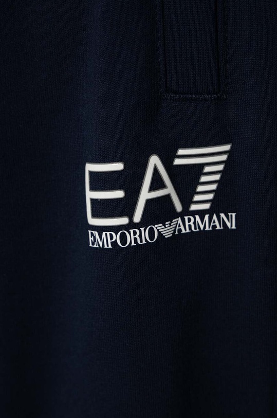 CHLAPEC Dětské bavlněné tepláky EA7 Emporio Armani 8NBP51.BJ05Z námořnická modř