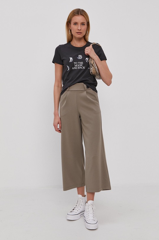 Jacqueline de Yong - Spodnie z elastanem szary 15208417