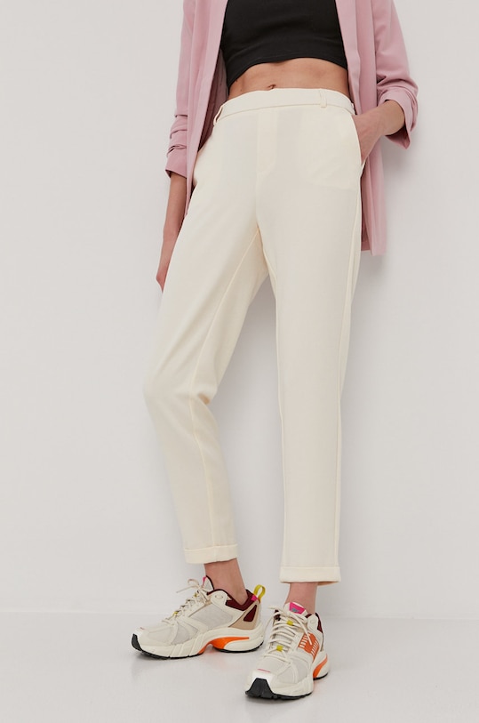Nohavice Vero Moda s elastanom béžová 10225280