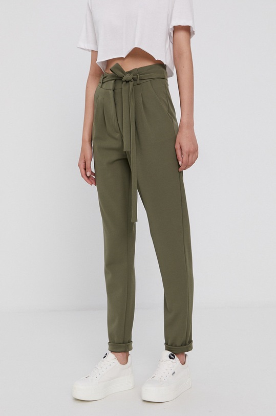 Jacqueline de Yong Spodnie dzianina zielony 15205820