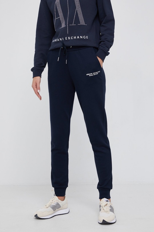 Armani Exchange - Hlače pletivo mornarsko plava 8NYPBA.YJE5Z.NOS