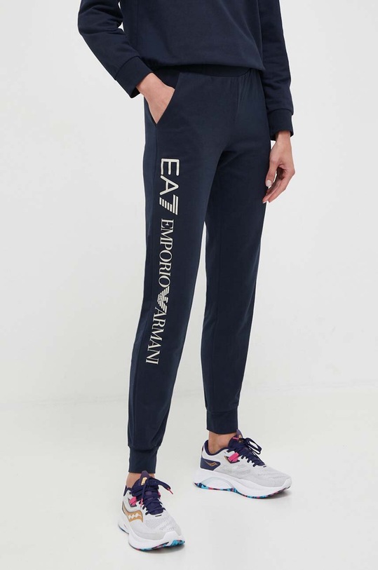 EA7 Emporio Armani pantaloni de trening tricotaj bleumarin 8NTP85.TJCQZ