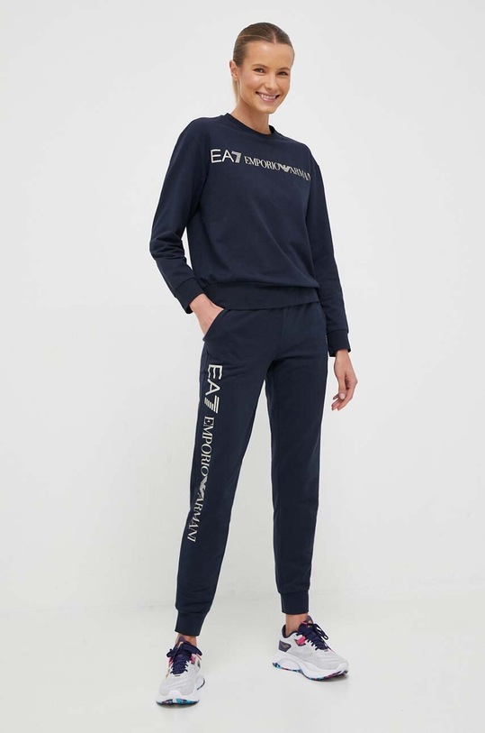 EA7 Emporio Armani spodnie dresowe 8NTP85.TJCQZ granatowy AA00