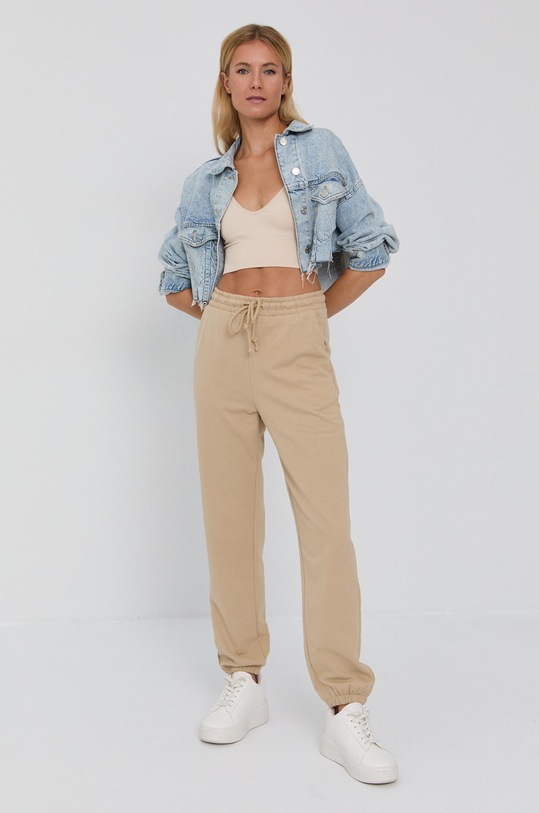 Vero Moda Spodnie 10252961.WhitePeppe beżowy AA00