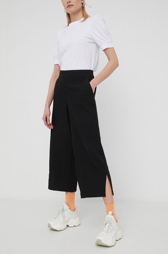 Vila spodnie tkanina czarny 14067575.Black