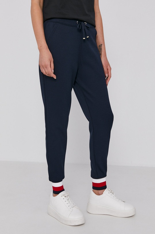 Kalhoty Tommy Hilfiger pletenina námořnická modř WW0WW24970.NOS