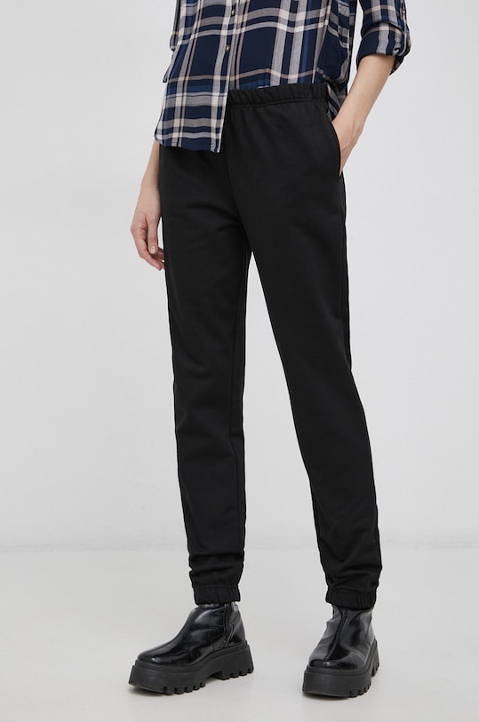 Only - Spodnie dzianina czarny 15241104.Black