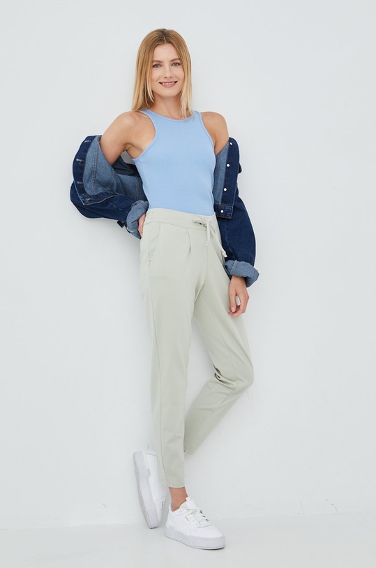 JDY spodnie z elastanem zielony 15263074.MineralGra