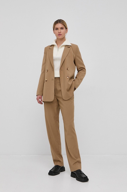 Gestuz - Pantaloni Paula drept bej 10905914