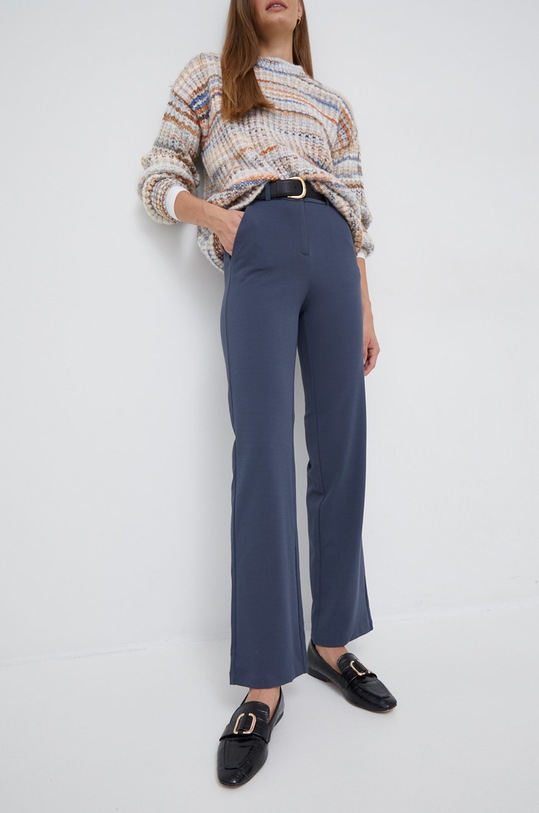 Vero Moda pantaloni drept bleumarin 10255128.OmbreBlue