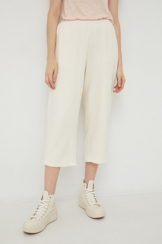 American Vintage pantaloni de trening din bumbac bumbac bej BOBY05A