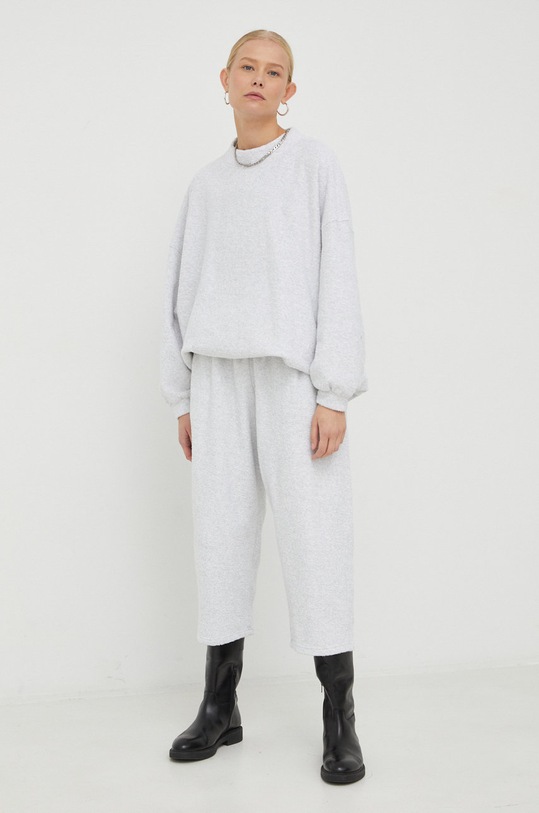 American Vintage spodnie dresowe bawełniane szary BOBY05A