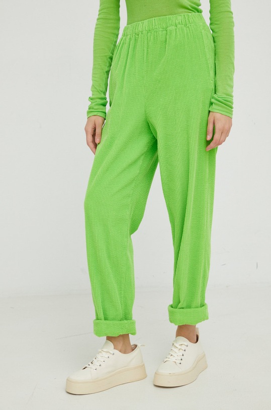 Pamučne hlače American Vintage pamuk zelena PADO137H22