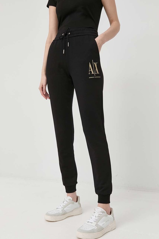 Bavlněné tepláky Armani Exchange 8NYPMX.YJ68Z.NOS černá AA00