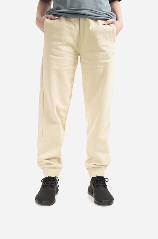 The North Face spodnie dresowe bawełniane Oversized Jogger bawełna beżowy NF0A5IGE