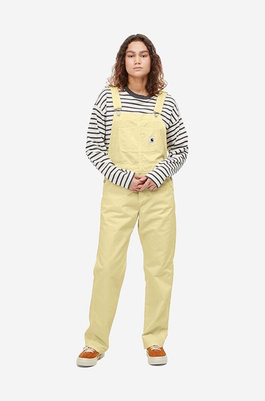Carhartt WIP cotton overalls Bib Overall Straight beige I027998.