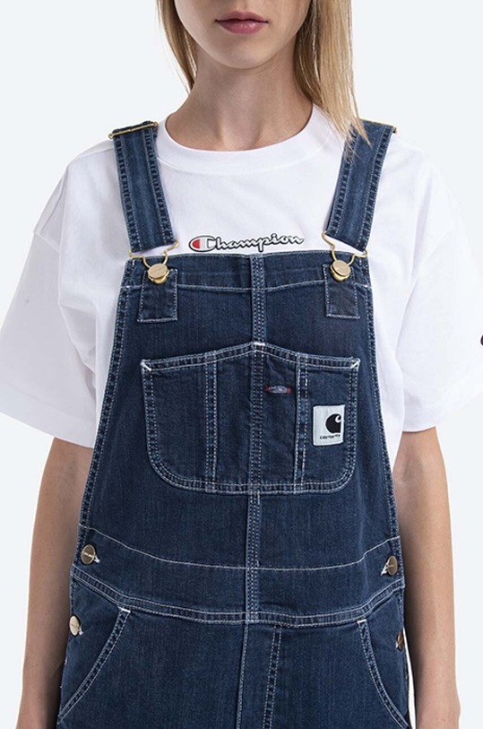 Džínové lacláče Carhartt WIP W Bib Overall I028638 BLUE STONE námořnická modř I028638.