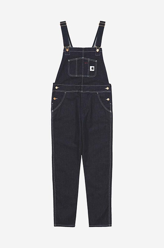 Oblečenie Rifľové nohavice na traky Carhartt WIP W Bib Overall I028638 BLUE STONE I028638. viacfarebná