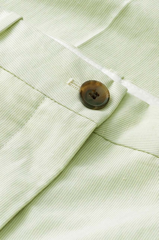 Wood Wood pantaloni in lino misto Courtney Mini Stripe Trousers 12211600.5291 verde