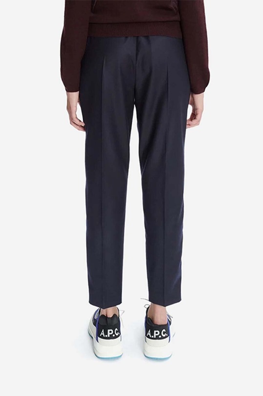 Oblečenie Vlnené nohavice A.P.C. WVBBL.F08360 tmavomodrá